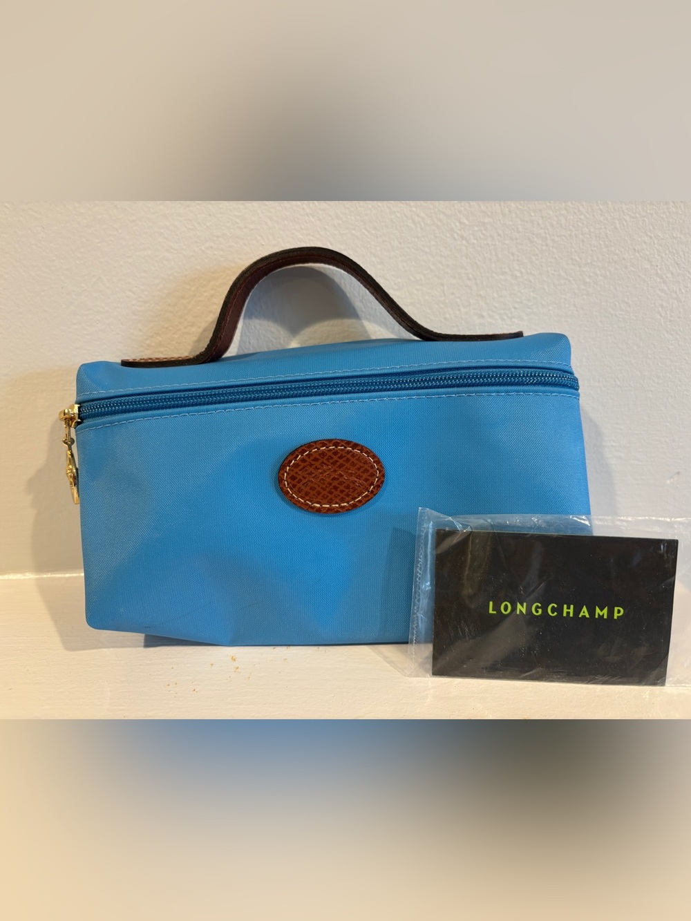 Longchamp Le Pliage Cosmetic Case - Cobalt Blue